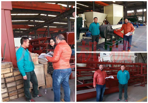 埃及玉米皮烘干機(jī)客戶驗(yàn)貨現(xiàn)場(chǎng)