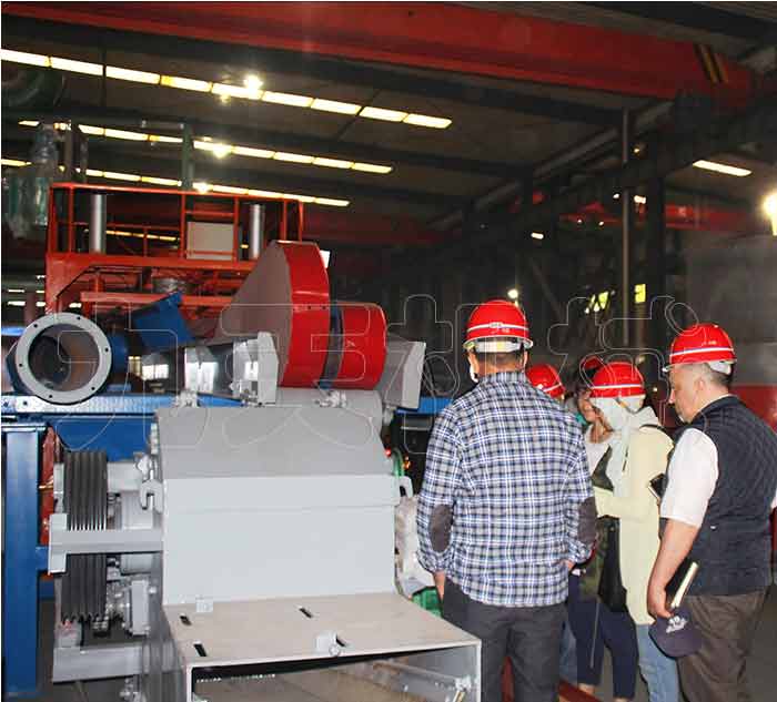 摩洛哥木屑顆粒燃料生產(chǎn)線驗(yàn)收現(xiàn)場(chǎng)2